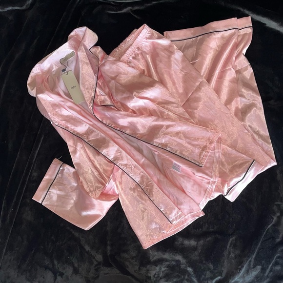 Night Size 12 Pink Silky PJ Set - Picture 2 of 4